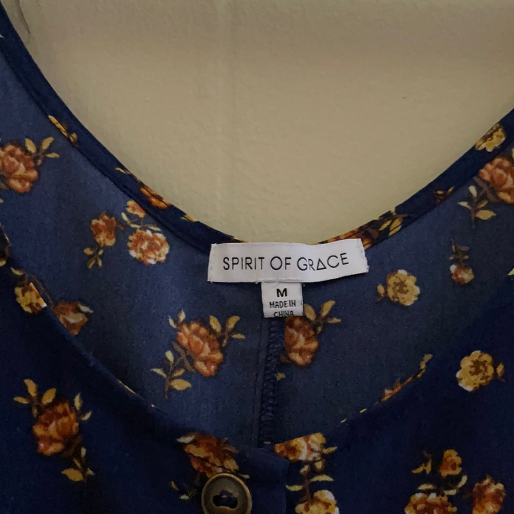 Blue floral dress